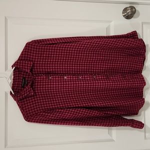 Banana Republic Gingham Plaid Button Down Size XL
